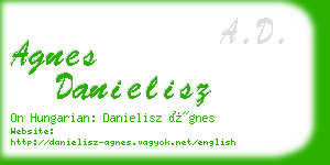 agnes danielisz business card